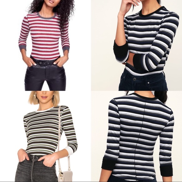 Free People Grey Good On You 3/4 Sleeve Tee - Picture 5 of 7